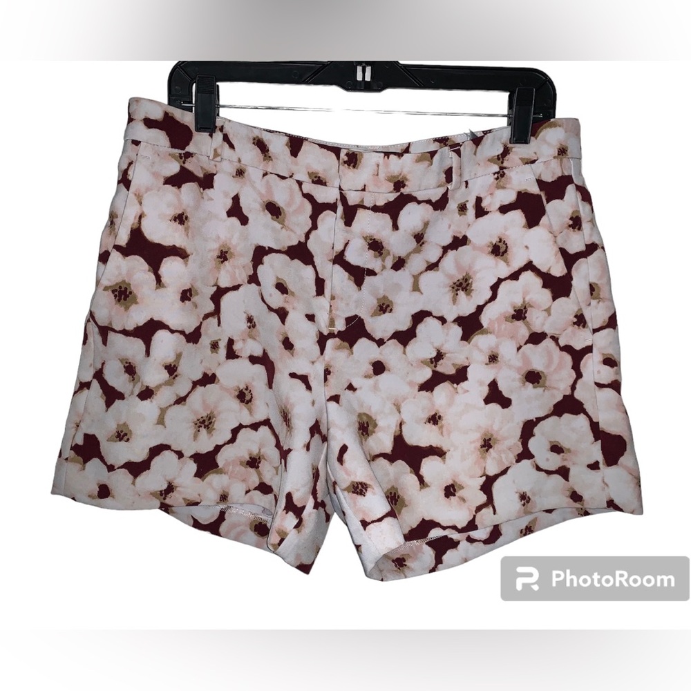 Banana republic 5” dressy floral high rise shorts‎ size 10
